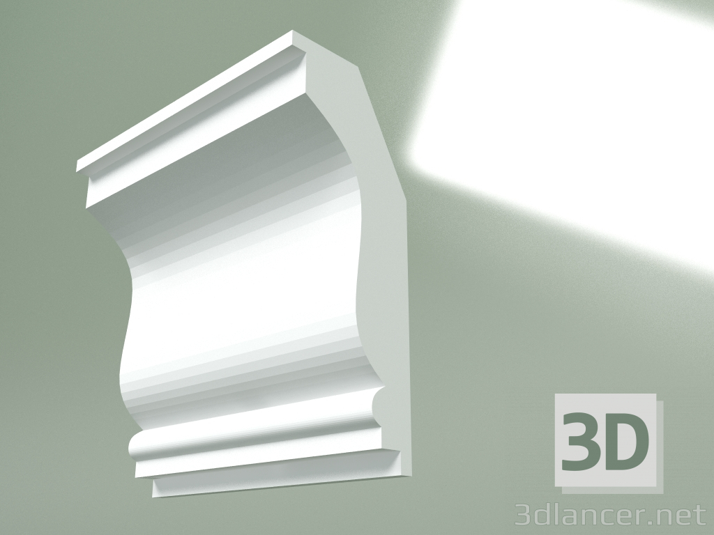modello 3D Cornicione in gesso (zoccolo a soffitto) KT351 - anteprima