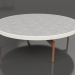 modello 3D Tavolino rotondo Ø120 (Grigio agata, DEKTON Kreta) - anteprima