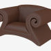 3d model Armchair leather in art-deco style A161 - preview
