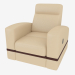 3d model Armchair leather with thin decorative inserts - preview