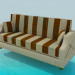 3D modeli Çizgili kanepe - önizleme
