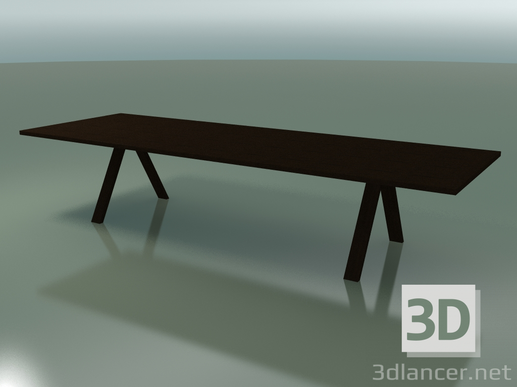 modello 3D Tavolo con piano di lavoro standard 5002 (H 74 - 360 x 120 cm, wengè, composizione 1) - anteprima