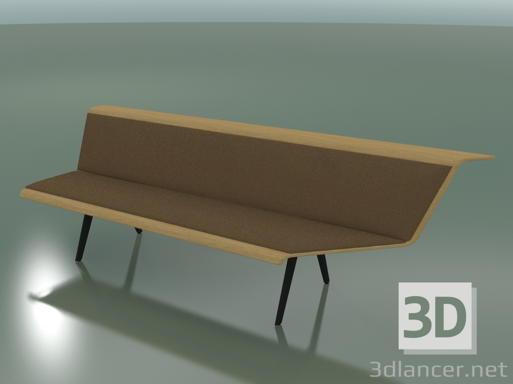3D Modell Triple Corner Module Waiting 4511 (90 ° links, natürliche Eiche) - Vorschau