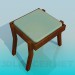 3d model Bench with upholstered cushion - preview