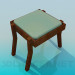 3d model Bench with upholstered cushion - preview