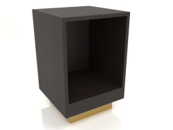 Table de chevet sans porte TM 04 (400x400x600, bois marron foncé)