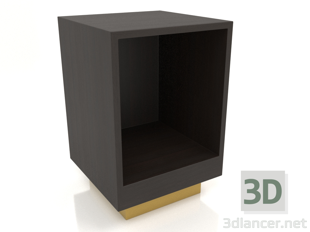 3d model Mesita de noche sin puerta TM 04 (400x400x600, madera marrón oscuro) - vista previa