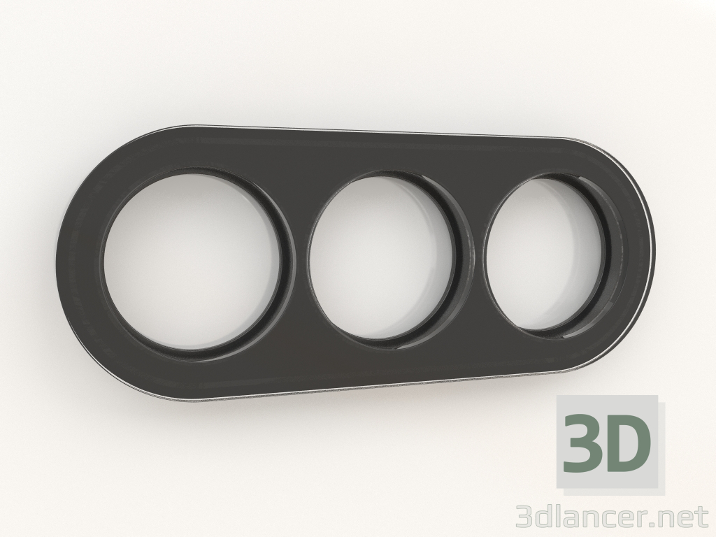modèle 3D Cadre Favorit Runda pour 3 poteaux (noir) - preview
