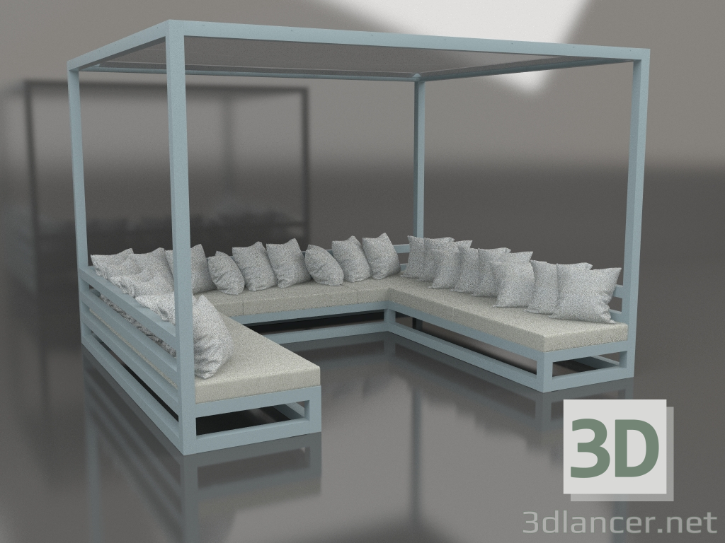 3d model Sofa (Blue gray) - preview