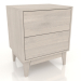 modello 3D Comodino LEMAR 2 cassetti (rovere sbiancato) - anteprima