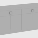 3d model Gabinete para la zona de día VICTORIA CABINET MIRROR (180x50xH100) - vista previa