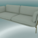 modèle 3D Sofa Sofa (LN3.2, 84x220 H 75cm, Pieds bronzés, Sunniva 2 811) - preview