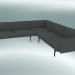 3d model Esquema de sofá de esquina (Remix 163, negro) - vista previa