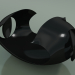 3d model Vase Onda (Black) - preview