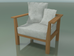 Outdoor armchair, in teak, natural teak InOut (01)