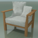 3d model Outdoor armchair, in teak, natural teak InOut (01) - preview
