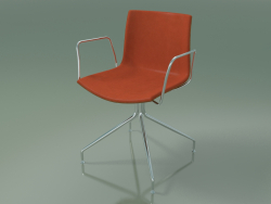 Chair 0331 (swivel, with armrests, with front trim, teak effect)