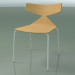 3D Modell Stapelbarer Stuhl 3701 (4 Metallbeine, natürliche Eiche, V12) - Vorschau