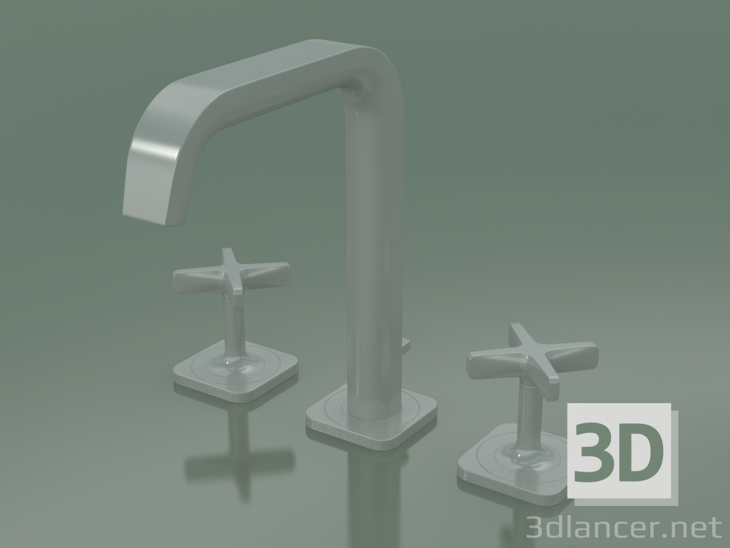 3d model 3-hole basin mixer 170 (36108800, Stainless Steel Optic) - preview