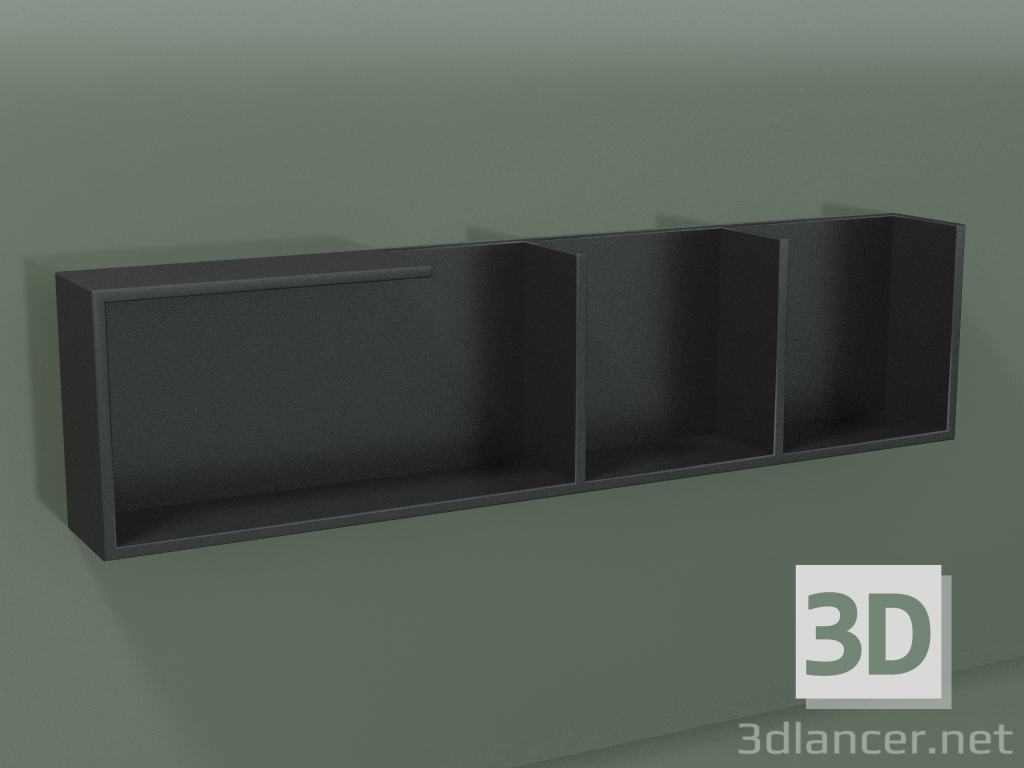 3D Modell Horizontales Regal (90U19008, Deep Nocturne C38, L 96, P 12, H 24 cm) - Vorschau
