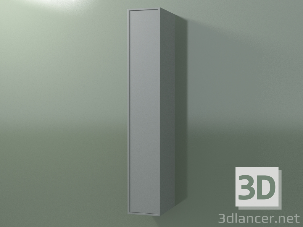 3D Modell Wandschrank mit 1 Tür (8BUAEDD01, 8BUAEDS01, Silbergrau C35, L 24, P 36, H 144 cm) - Vorschau
