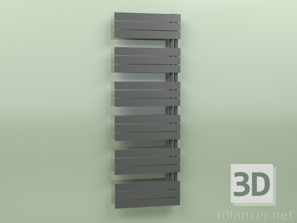 3D modeli Isıtmalı havlu askısı - Elato (1730 x 600, RAL - 9005) - önizleme