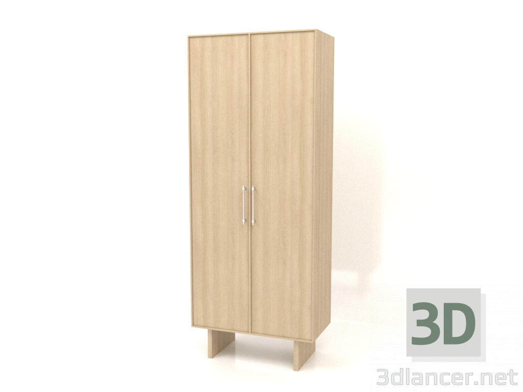 3D Modell Kleiderschrank B 02 (800x400x2000, Holz weiß) - Vorschau