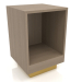 Modelo 3d Mesa de cabeceira sem porta TM 04 (400x400x600, madeira cinzenta) - preview