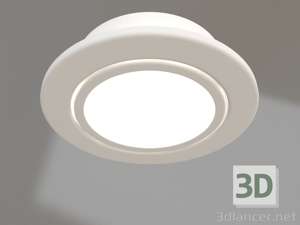 modello 3D Lampada LED LTM-R60WH-Frost 3W Bianco 110deg - anteprima