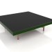 modello 3D Tavolino quadrato (Verde bottiglia, DEKTON Domoos) - anteprima