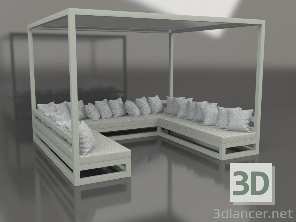 3 डी मॉडल सोफा (सीमेंट ग्रे) - पूर्वावलोकन
