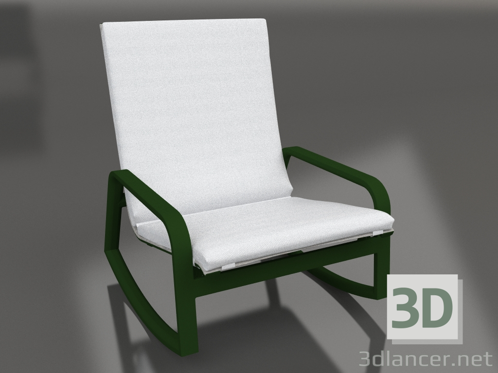 Modelo 3d Cadeira de balanço (verde garrafa) - preview