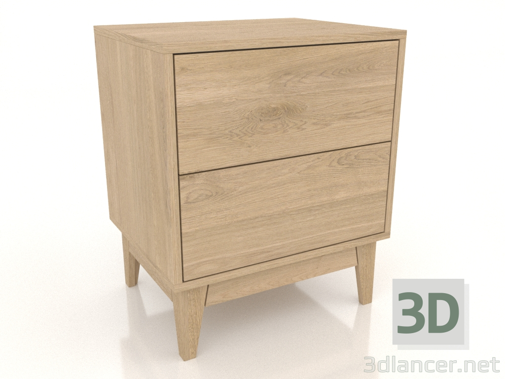 Modelo 3d Mesa de cabeceira LEMAR 2 gavetas (carvalho clareado) - preview Modelo 3d Mesa de cabeceira LEMAR 2 gavetas (carvalho clareado) - preview