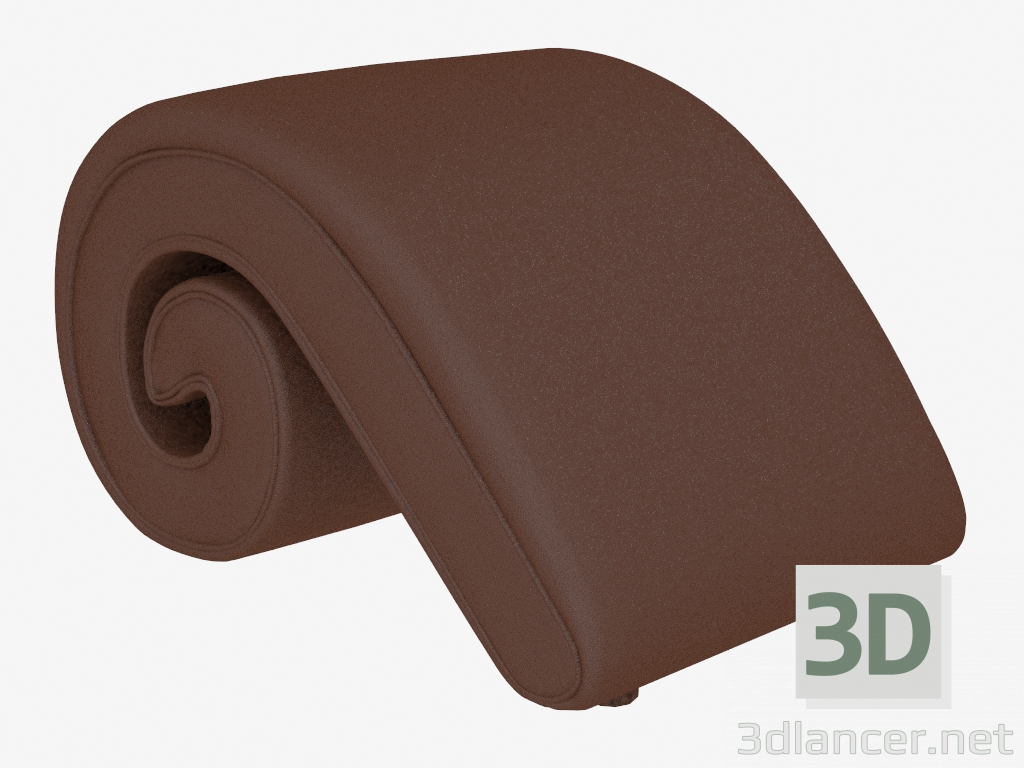modèle 3D Pouf en cuir en style art-déco C161 - preview