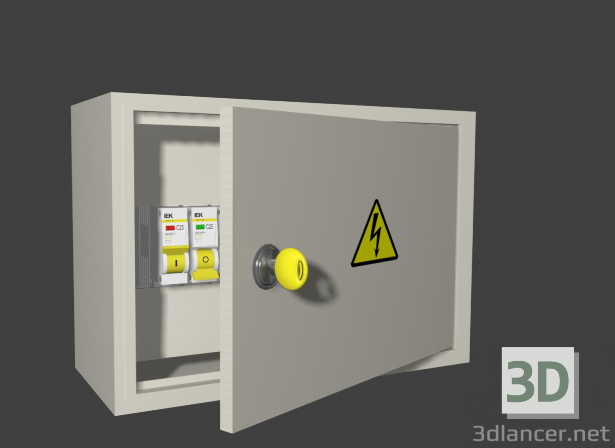 3d модель Электрический щиток с автоматами защиты | 30632 | 3dlancer.net
