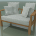 3d model Outdoor armchair for two, teak InOut (02) - preview