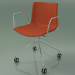 3D modeli Sandalye 0330 (4 tekerlekli, kolçaklı, ön kaplamalı, tik görünümlü) - önizleme
