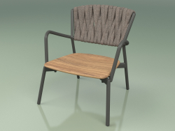 Cadeira 227 (fumaça de metal, cinto acolchoado cinza-areia)