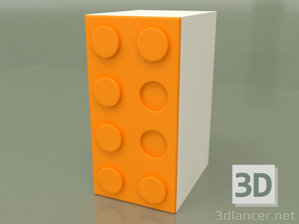 modello 3D Armadio ad un'anta (Mango) - anteprima
