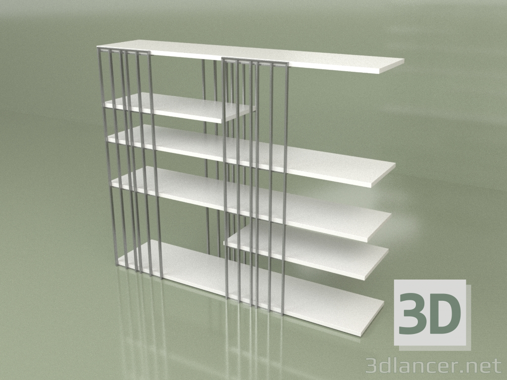 3 डी मॉडल किताबों की अलमारी जीएल 116 (सफेद) - पूर्वावलोकन