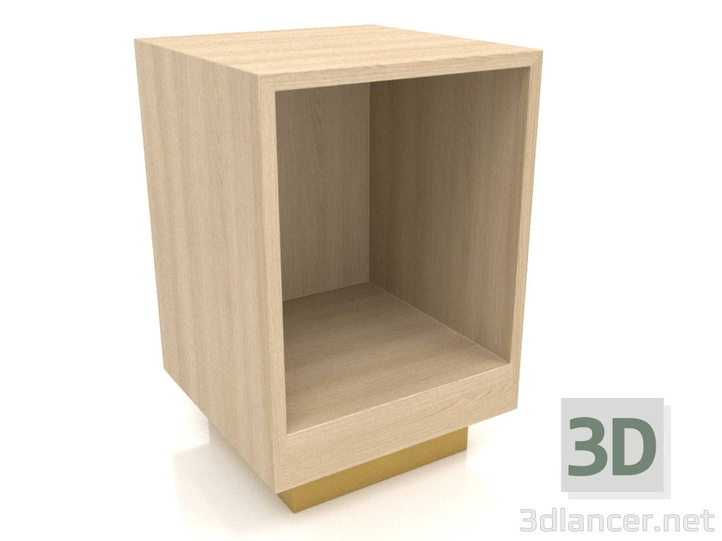 modello 3D Comodino senza anta TM 04 (400x400x600, legno bianco) - anteprima