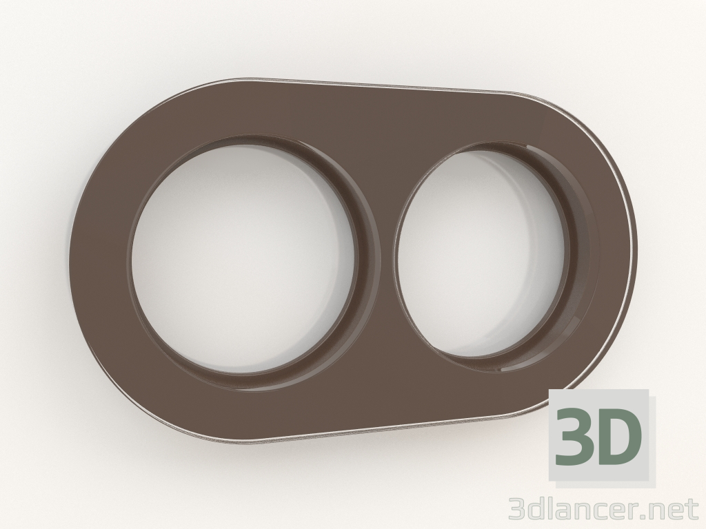 modello 3D Cornice Favorit Runda per 2 montanti (marrone) - anteprima