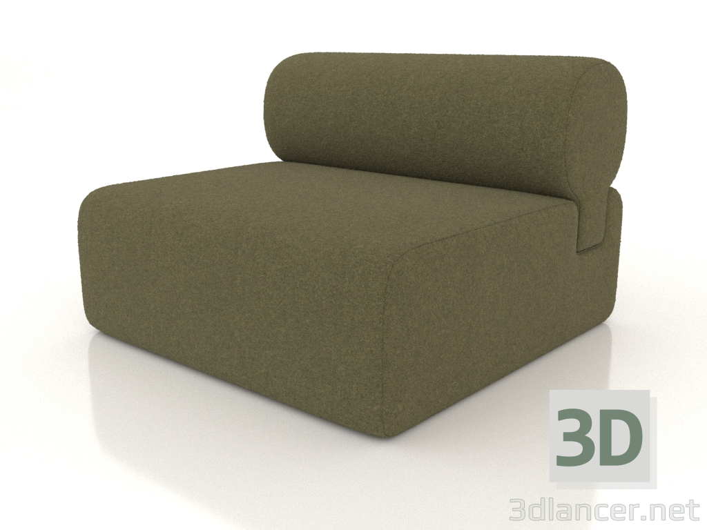 3d model Sofá modular de roble (sección 1.1) - vista previa