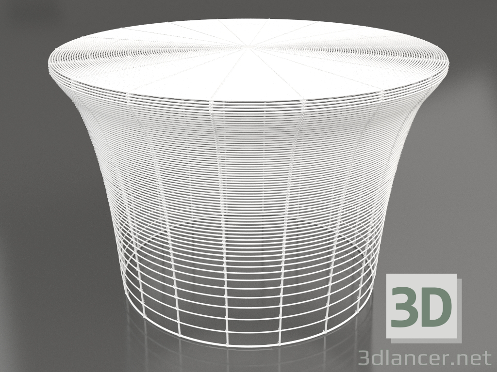 3D Modell Hoher Couchtisch (Weiß) - Vorschau