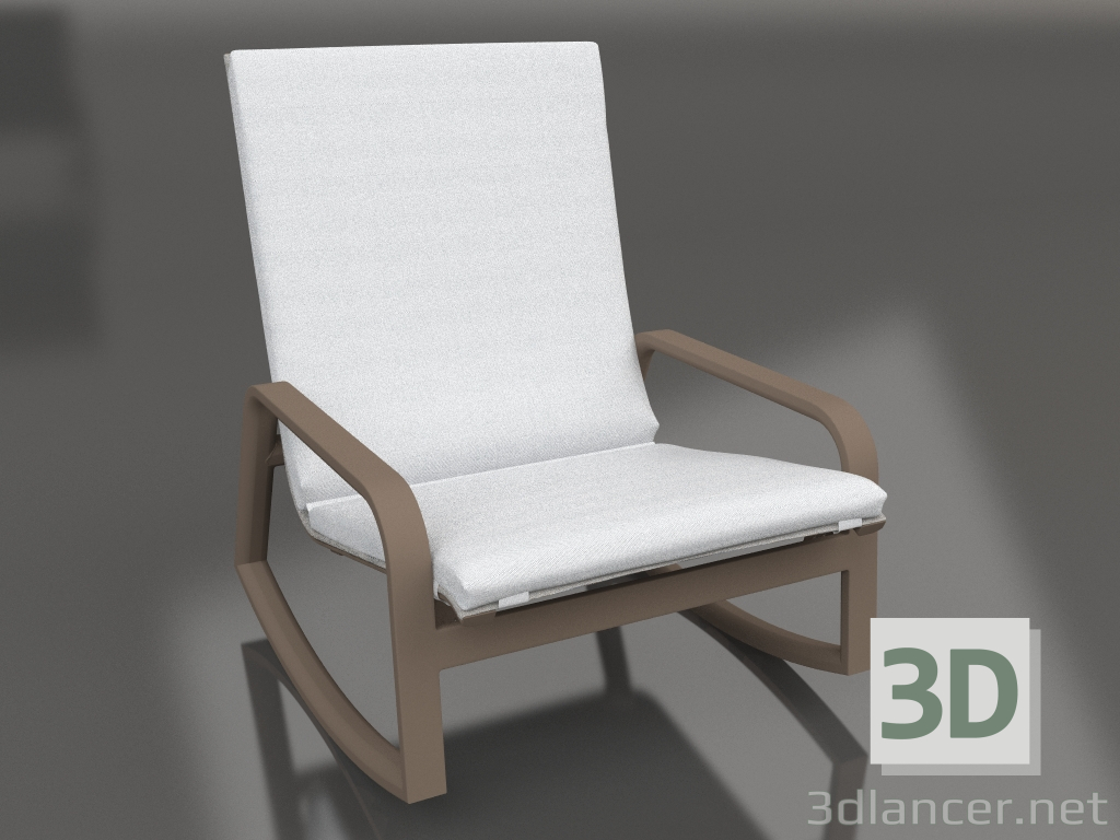 modèle 3D Chaise à bascule (Bronze) - preview