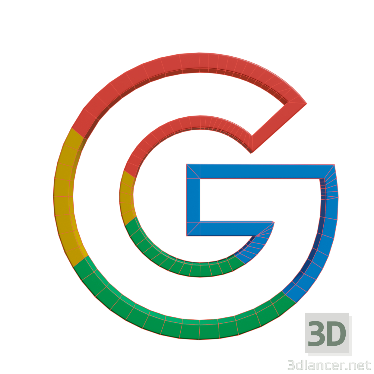3d model Google multicolor symbol | 102633 | 3dlancer.net