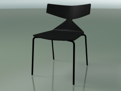 Chaise empilable 3701 (4 pieds en métal, noir, V39)