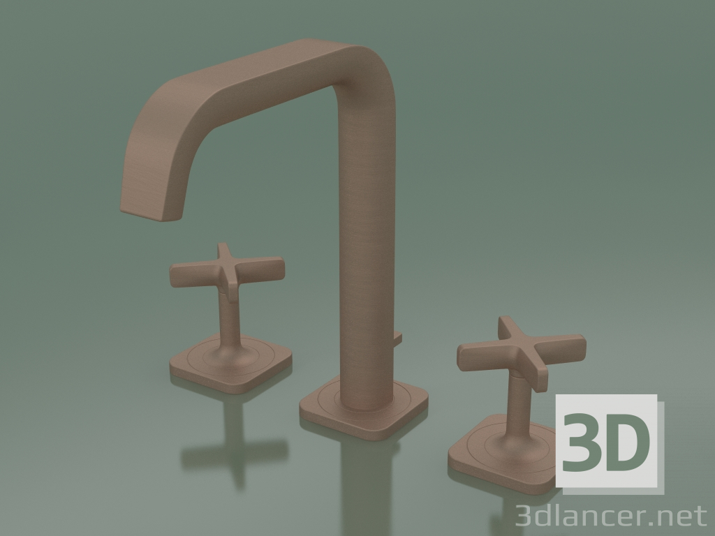 3d model 3-hole basin mixer 170 (36108140, Brushed Bronze) - preview
