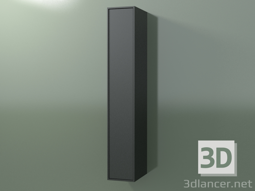 3d model Armario de pared con 1 puerta (8BUAEDD01, 8BUAEDS01, Deep Nocturne C38, L 24, P 36, H 144 cm) - vista previa