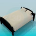 3D modeli Ahşap yatak - önizleme